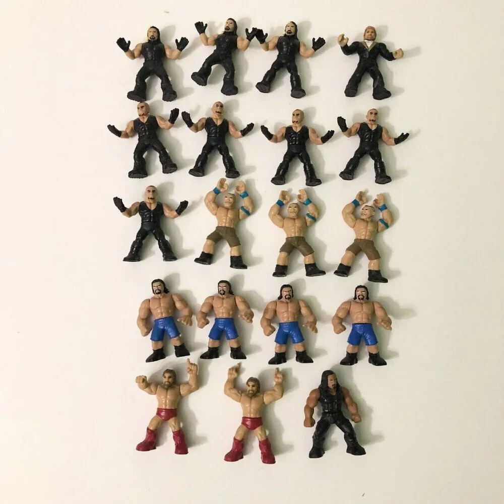 WWE Mighty Minis Wrestling Mini Figures Lot of 19 John Cena Seth Rollins